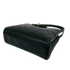 Chanel Card No 5 Quilted CC Logo Leather Shoulder Bag Black — view 8