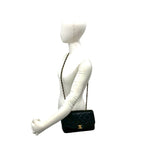 Chanel With Card Diana Quilted CC Logo Lambskin Shoulder Bag Black — view 2