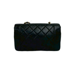 Chanel With Card Diana Quilted CC Logo Lambskin Shoulder Bag Black — view 3
