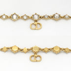 Dior Clair D Lune Bracelet 15.6 19 cm Crystal CD Signature Gold — view 4
