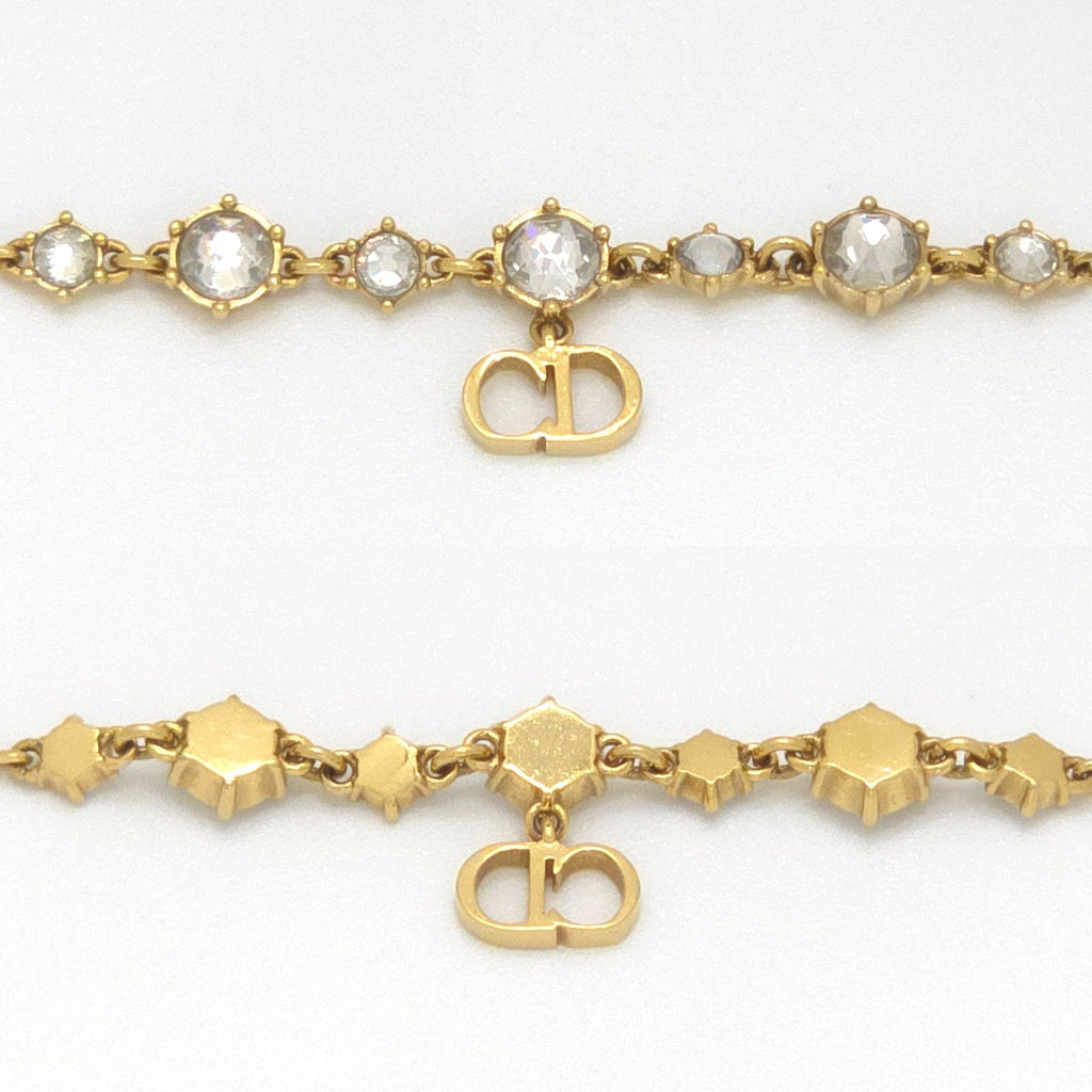Dior Clair D Lune Bracelet 15.6 19 cm Crystal CD Signature Gold — view 4