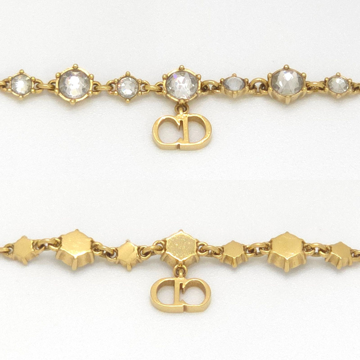 Dior Clair D Lune Bracelet 15.6 19 cm Crystal CD Signature Gold — view 4