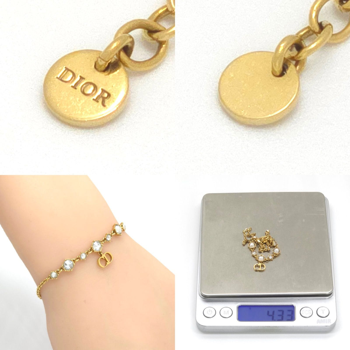 Dior Clair D Lune Bracelet 15.6 19 cm Crystal CD Signature Gold — view 7