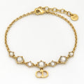 Dior Clair D Lune Bracelet 15.6 19 cm Crystal CD Signature Gold