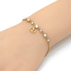 Dior Clair D Lune Bracelet 15.6 19 cm Crystal CD Signature Gold — view 2