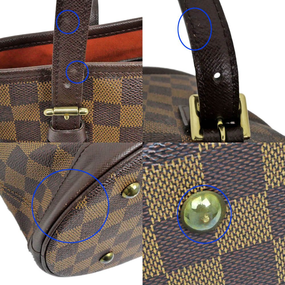 Louis Vuitton Damier Marais Handbag Pouch Brown — view 9