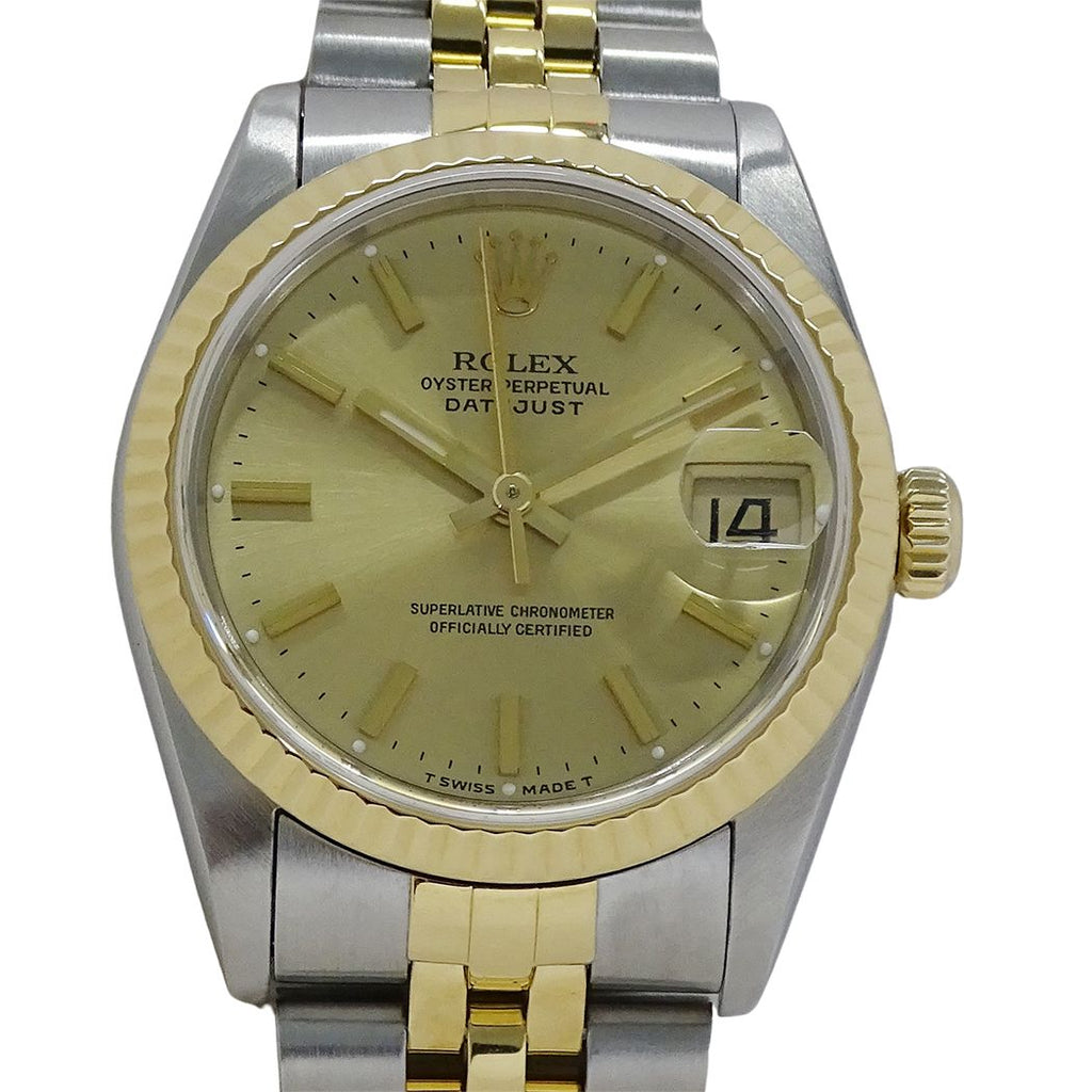 Rolex Datejust Number Watch Boys Automatic Winding at Stainless Steel Gold YG — view 2