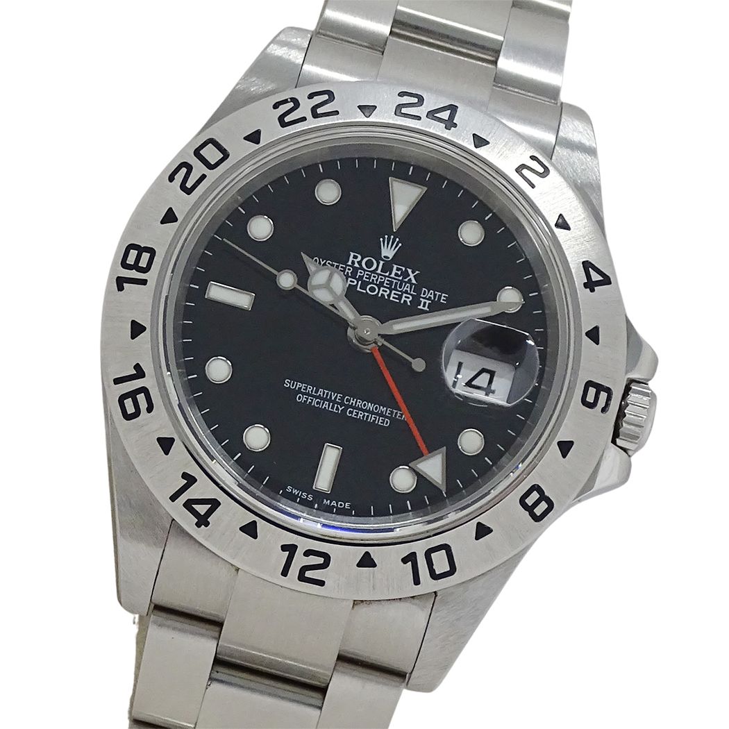 Rolex Explorer II Watch Date Automatic Winding at Stainless Steel Silver Black