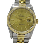 Rolex Datejust Number Watch Automatic Winding at Stainless Steel Gold YG — view 2