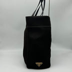 Prada Tote Shoulder Mesh Patent Leather Dark Brown — view 3