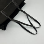 Prada Tote Shoulder Mesh Patent Leather Dark Brown — view 9