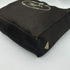 Prada Tote Shoulder Mesh Patent Leather Dark Brown — view 6
