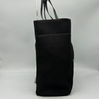 Prada Tote Shoulder Mesh Patent Leather Dark Brown — view 2