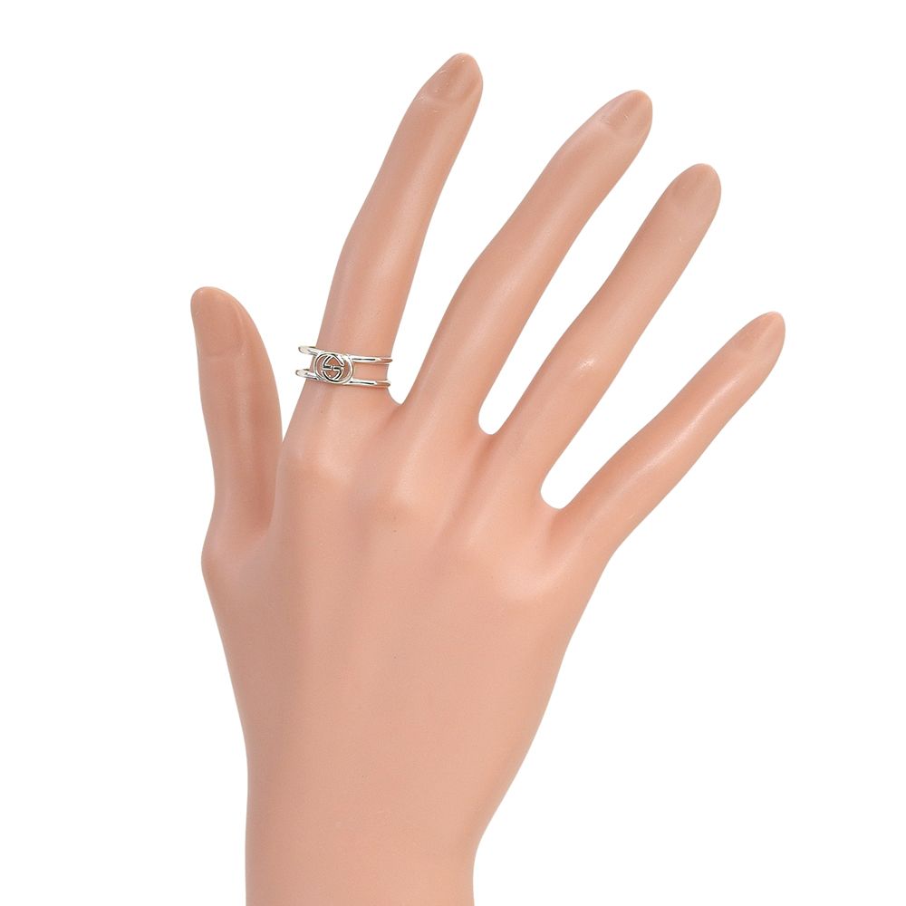 Gucci Interlocking 925 Sterling Silver Ring — view 2
