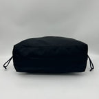 Prada Tote Shoulder Bag Nylon Leather Nero Black Silver — view 4