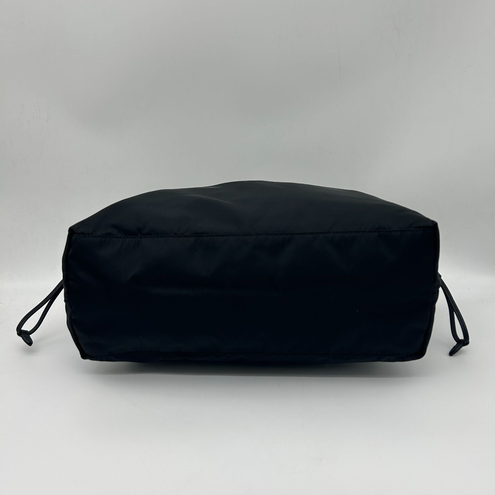 Prada Tote Shoulder Bag Nylon Leather Nero Black Silver — view 4