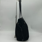 Prada Tote Shoulder Bag Nylon Leather Nero Black Silver — view 2