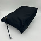 Prada Tote Shoulder Bag Nylon Leather Nero Black Silver — view 5