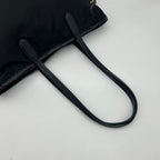 Prada Tote Shoulder Bag Nylon Leather Nero Black Silver — view 9