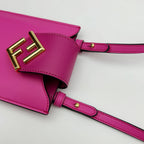Fendi FF Diamond Phone Pouch Shoulder Bag Pink — view 8