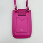 Fendi FF Diamond Phone Pouch Shoulder Bag Pink — view 3