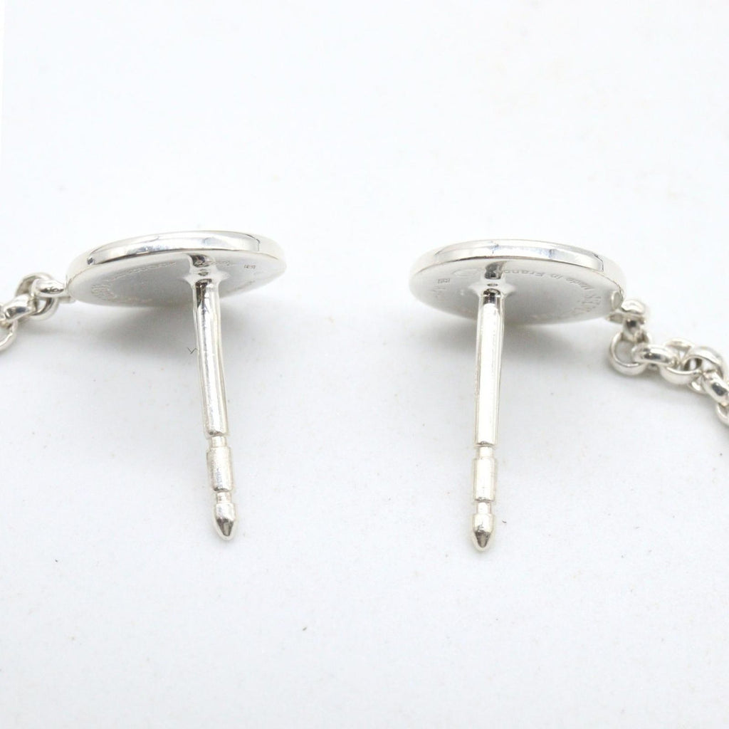Hermes Earrings Escribus Hoop 925 Sterling Silver 18k Pink Gold — view 3