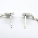 Hermes Earrings Escribus Hoop 925 Sterling Silver 18k Pink Gold — view 3