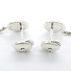 Hermes Earrings Escribus Hoop 925 Sterling Silver 18k Pink Gold — view 2