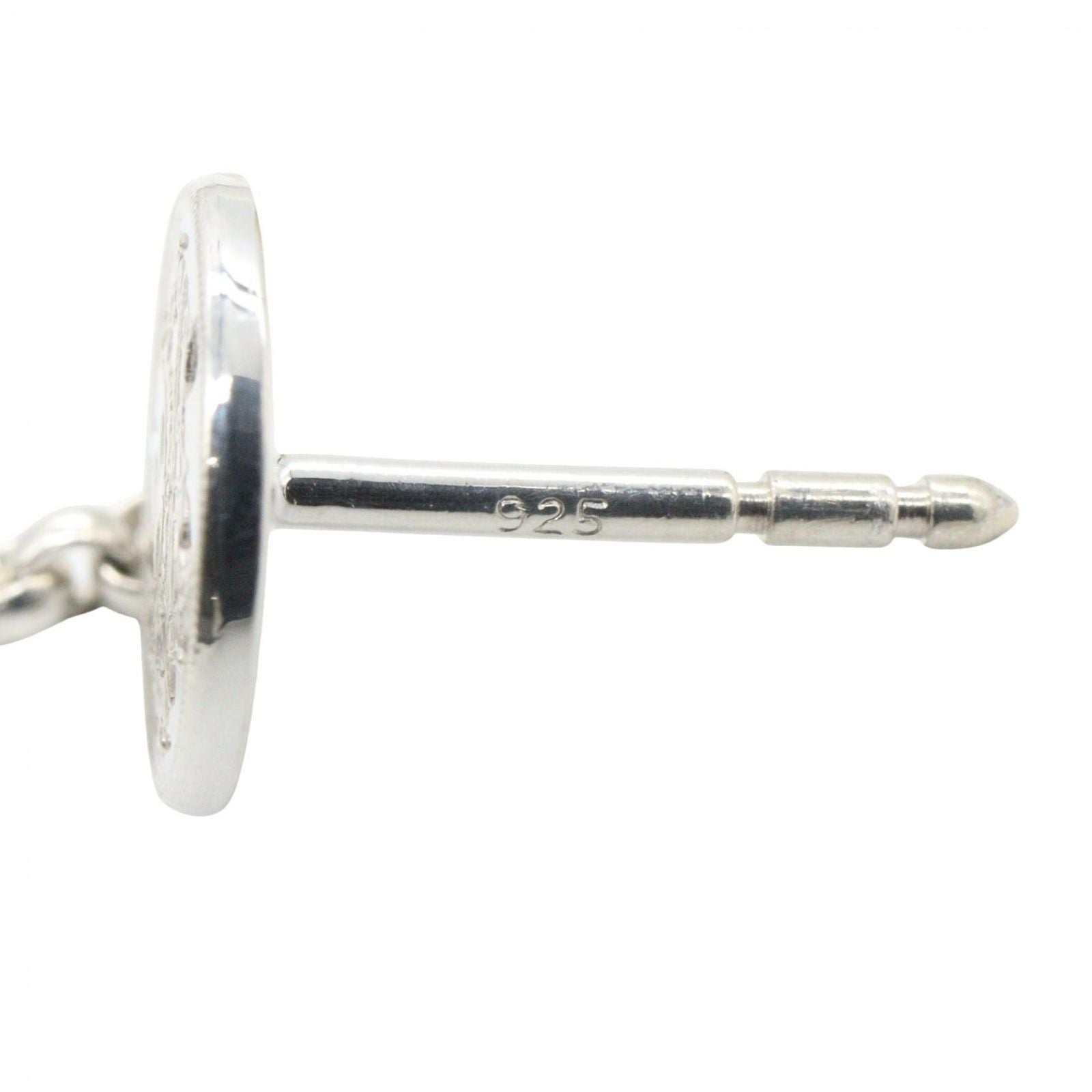 Hermes Earrings Escribus Hoop 925 Sterling Silver 18k Pink Gold — view 7