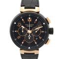 Louis Vuitton Watch Tambour Chrono Black Stainless Steel