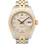 Rolex Datejust Diamond Number Sil Con NP 18k Stainless Steel