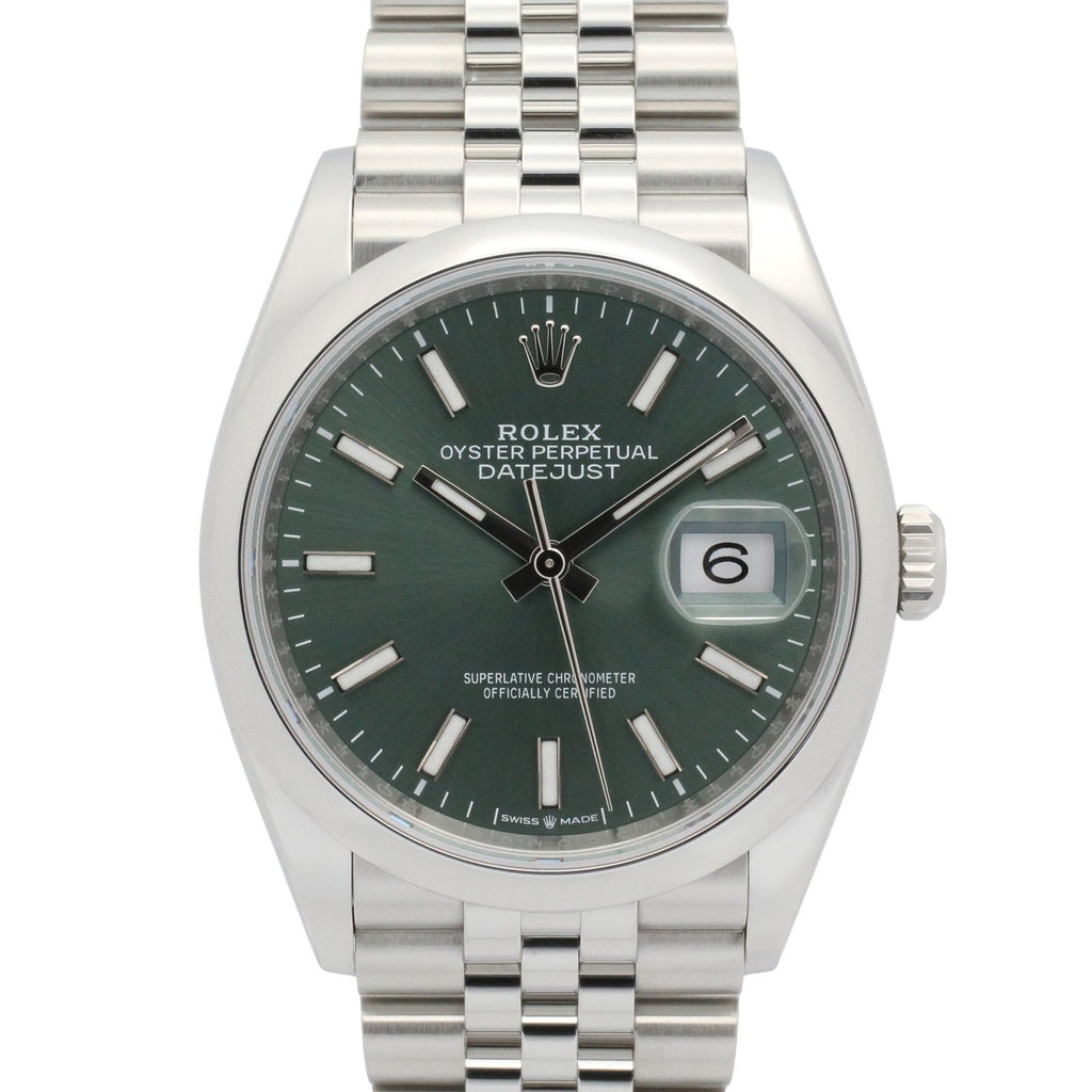 Rolex Datejust Mint Green BA Stainless Steel
