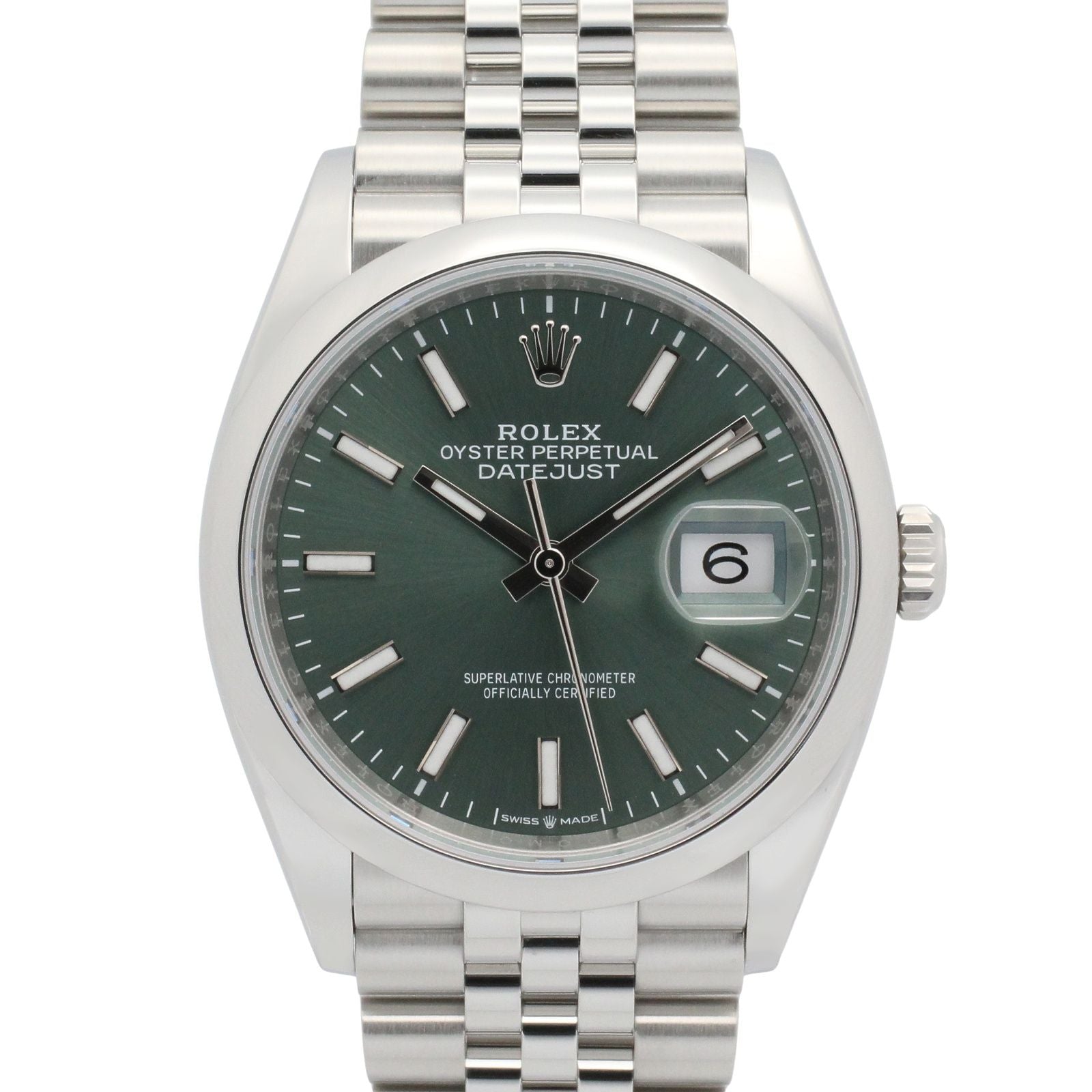 Rolex Datejust Mint Green BA Stainless Steel