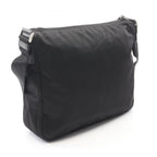 Prada Shoulder Bag Vela Black Nylon Saffiano Leather Triangle Logo — view 2