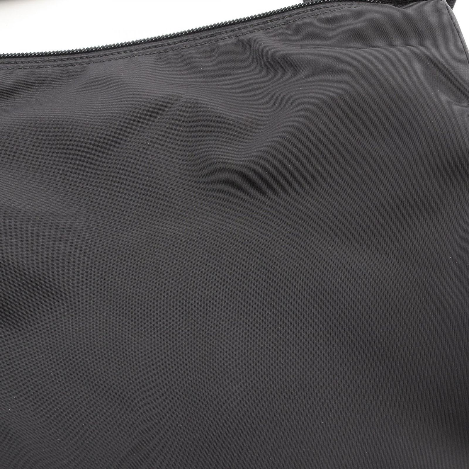 Prada Shoulder Bag Vela Black Nylon Saffiano Leather Triangle Logo — view 6