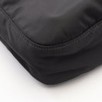 Prada Shoulder Bag Vela Black Nylon Saffiano Leather Triangle Logo — view 5