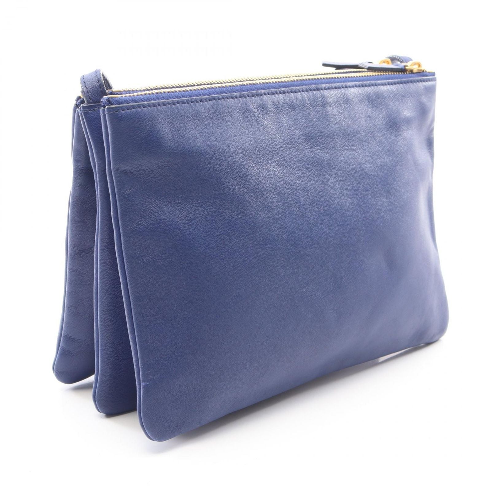 Celine Shoulder Bag Trio Large Blue Leather — view 2