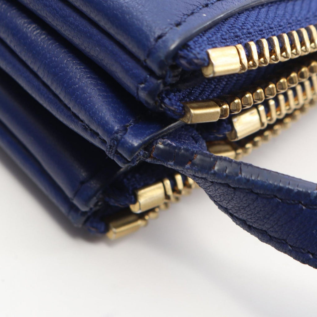 Celine Shoulder Bag Trio Large Blue Leather — view 7