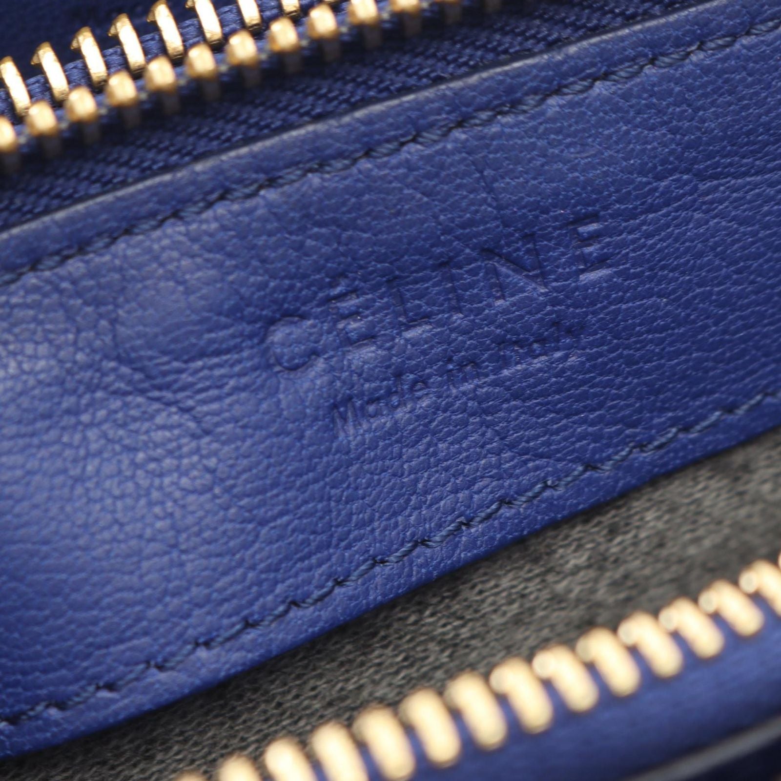 Celine Shoulder Bag Trio Large Blue Leather — view 4