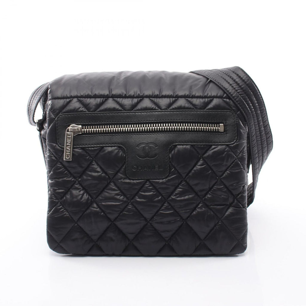 Chanel Shoulder Bag Coco Cocoon Black Nylon Leather