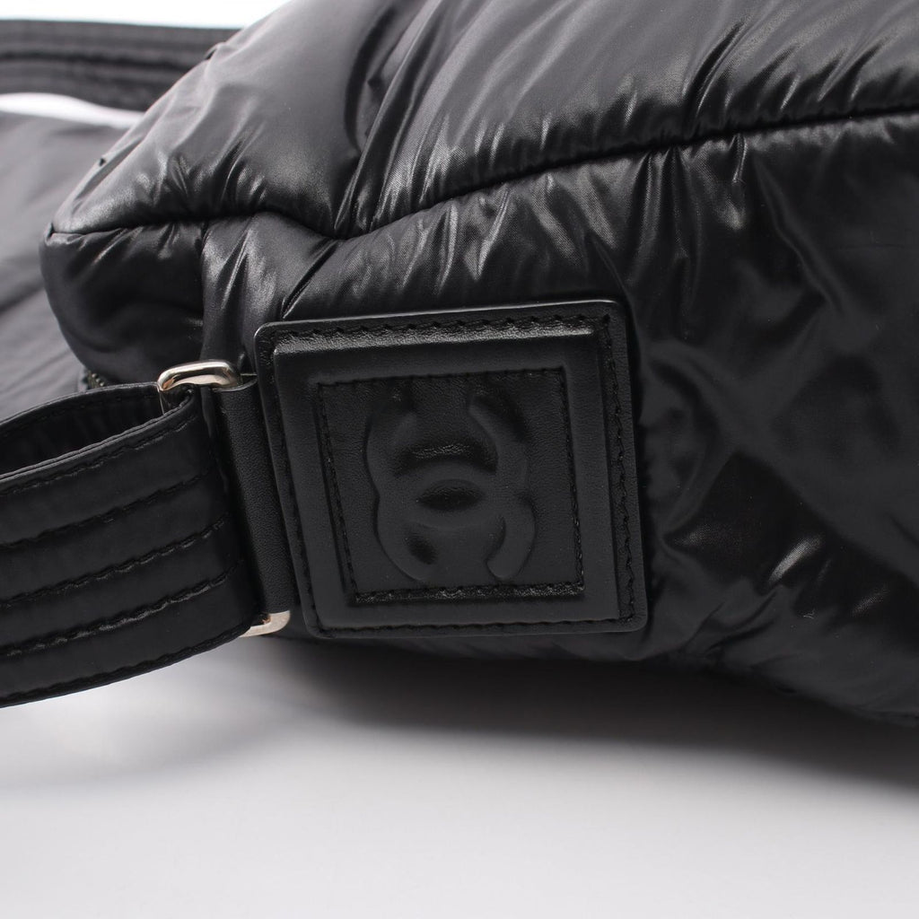 Chanel Shoulder Bag Coco Cocoon Black Nylon Leather — view 6