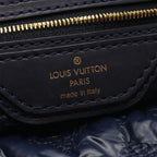 Louis Vuitton Handbag MM Blue Marine Nylon Patent Lockit Vertical MM — view 4