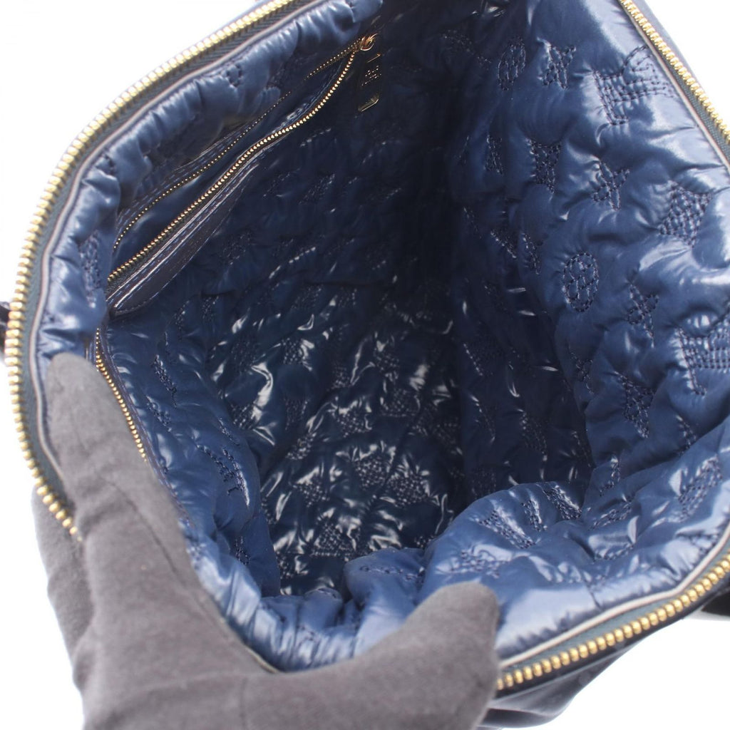 Louis Vuitton Handbag MM Blue Marine Nylon Patent Lockit Vertical MM — view 3