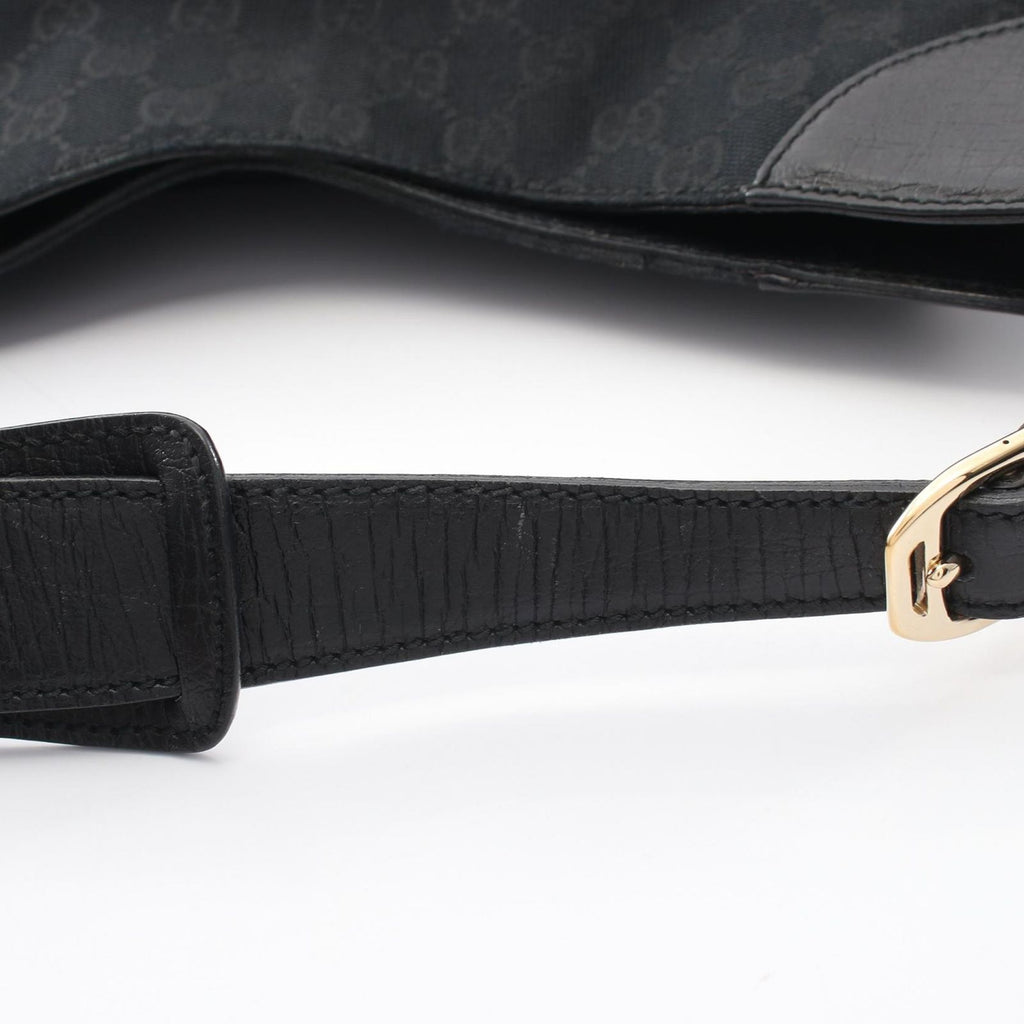 Gucci Shoulder Bag Horsebit GG Canvas Black — view 7