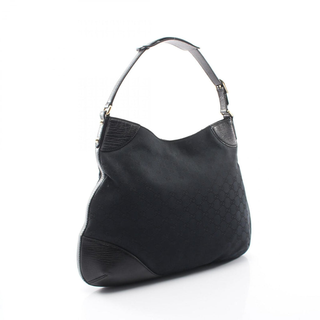 Gucci Shoulder Bag Horsebit GG Canvas Black — view 2