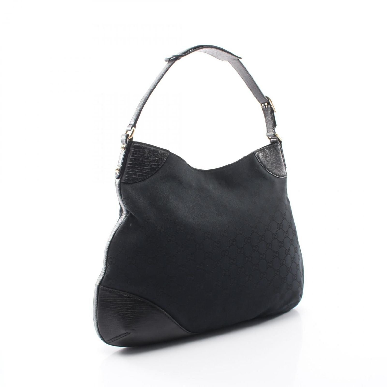 Gucci Shoulder Bag Horsebit GG Canvas Black — view 2