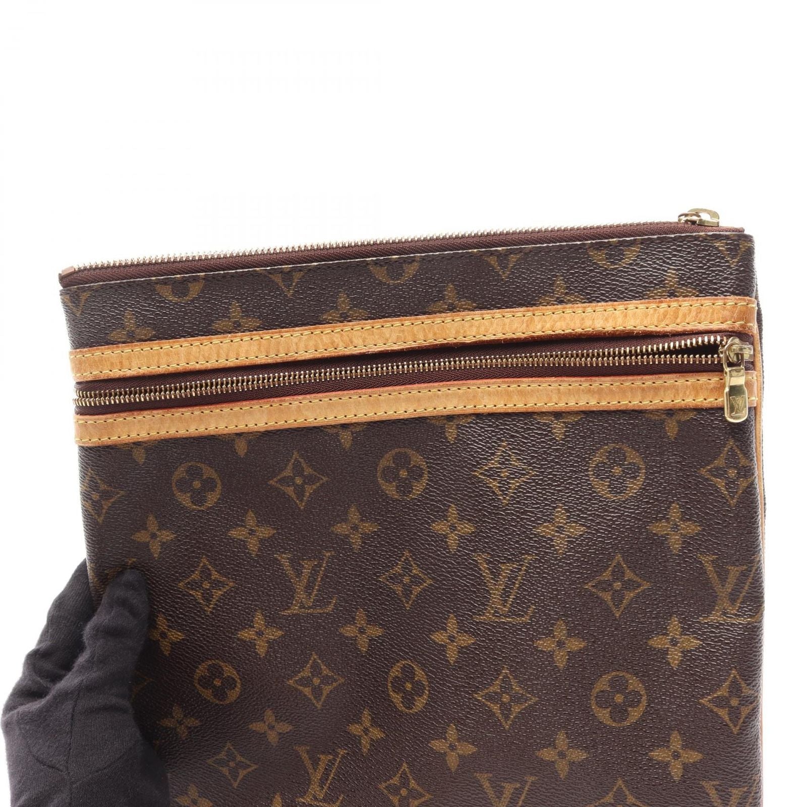 Louis Vuitton Shoulder Bag Pochette Canvas Leather Bosford — view 7
