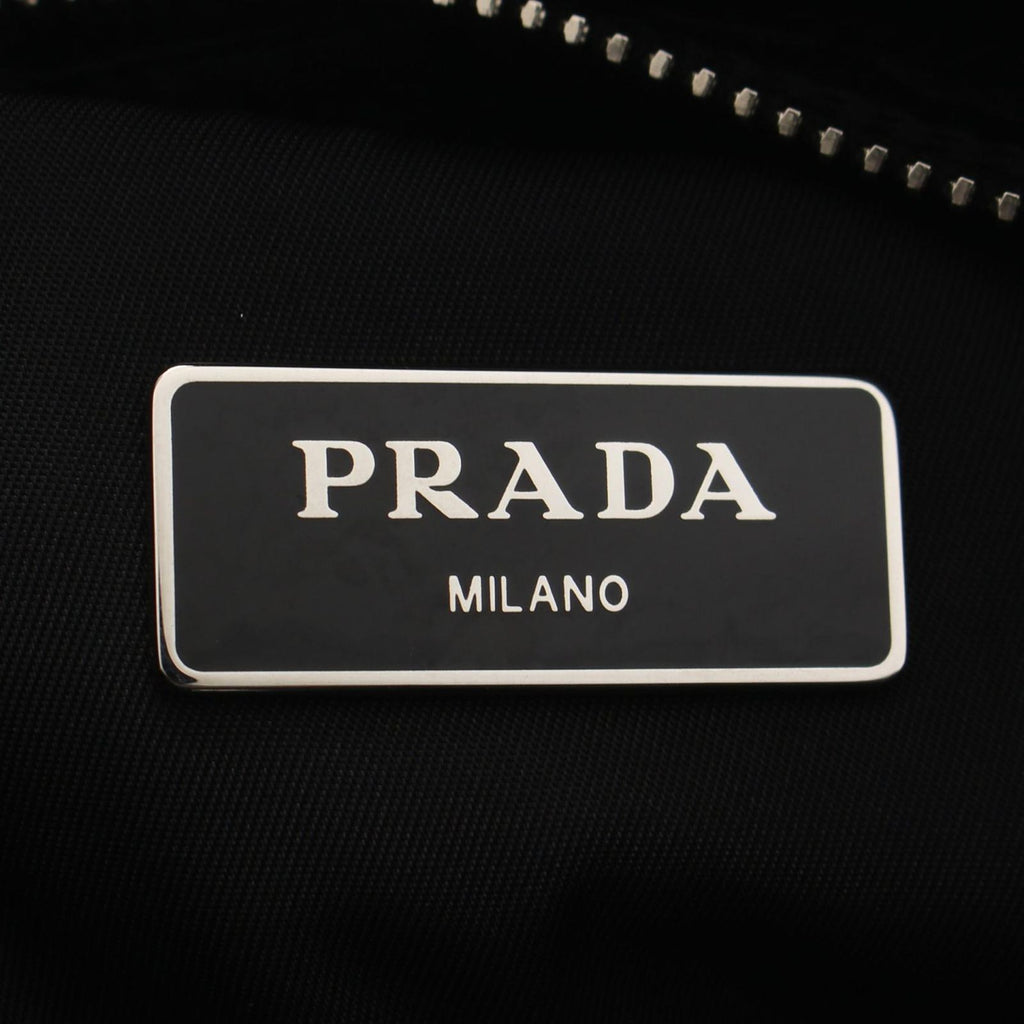 Prada Tote Tessuto Bomber 2-Way Black Nylon Leather — view 4