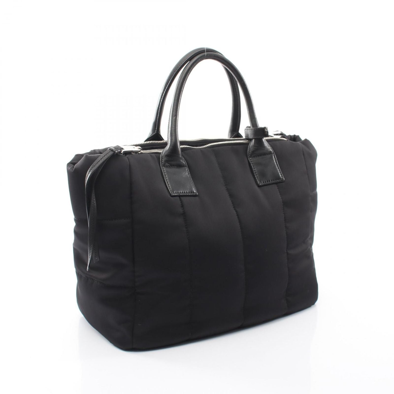 Prada Tote Tessuto Bomber 2-Way Black Nylon Leather — view 2