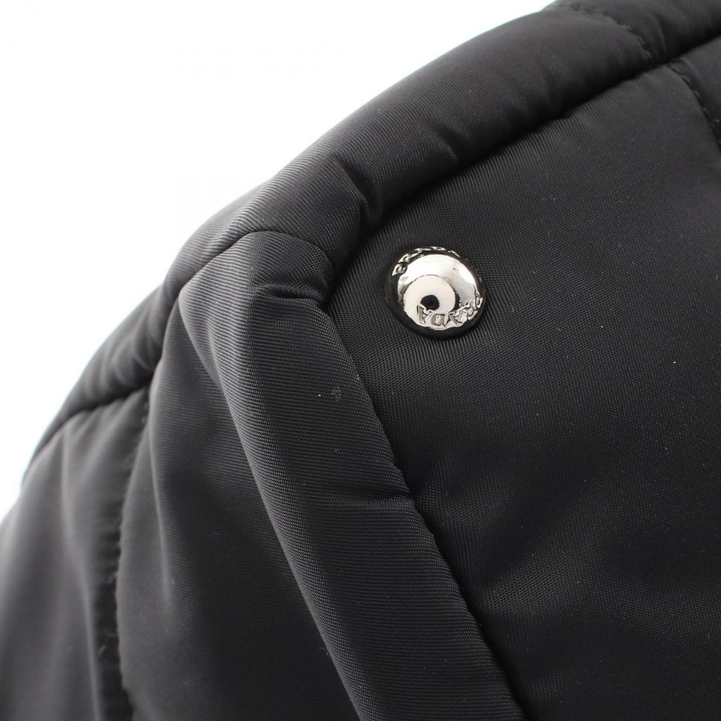 Prada Tote Tessuto Bomber 2-Way Black Nylon Leather — view 6